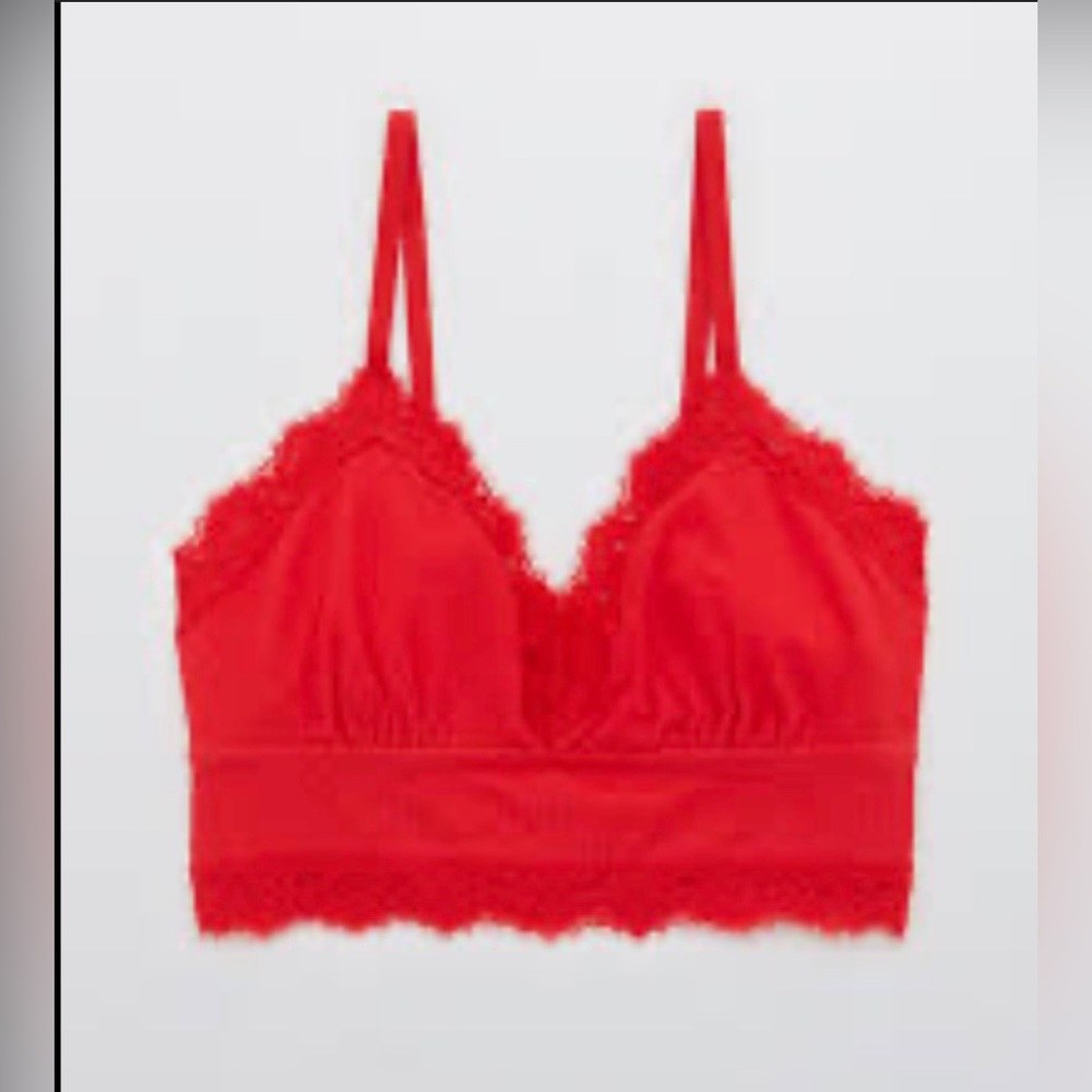 aerie Longline Eyelash Trim Bralette - Picture 2 of 8